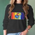 Kansas Jayhawks Rainbow Women Long Sleeve Tshirt