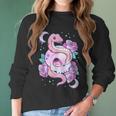 Kawaii Pastel Goth Cute Creepy Skull Serpent Snake Roses Men Women T-Shirt Graphic Print Casual Unisex Tee Women Long Sleeve Tshirt