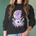 Kawaii Pastel Goth Cute Creepy Witchy Cat And Skull V2 Men Women T-Shirt Graphic Print Casual Unisex Tee Women Long Sleeve Tshirt