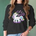 Lil Sis Unicorn Little Sister Infant Creeper Women Long Sleeve Tshirt