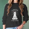 Llama Stay 6 Feet Away Funny Llama Social Distancing Women Long Sleeve Tshirt