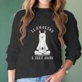 Llamastay 6 Feet Away Funny Social Distancing Llama Yoga Women Long Sleeve Tshirt