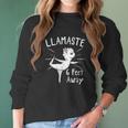 Llamastay 6 Feet Away Social Distancing Gift Women Long Sleeve Tshirt