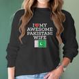 I Love My Awesome Pakistani Wife Flag Heart Women Long Sleeve Tshirt