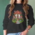 Magic Mushrooms House Forest Fungi Hippie Shrooms Fantasy Women Long Sleeve Tshirt