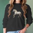 Majestic Wild Horse Stallion Photo Portrait Women Long Sleeve Tshirt