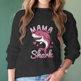 Mama Shark Mommy Shark Lover Family Matching Birthday Women Long Sleeve Tshirt