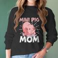 Mini Pig Piglet Swine Farm Animal Piggy Cute Pig Mom Gift Graphic Design Printed Casual Daily Basic Women Long Sleeve Tshirt