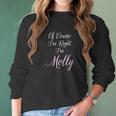 Molly Name Personalized Girls Women Cute Pink Gift Women Long Sleeve Tshirt