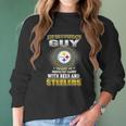 Nfl-Steelers 162 Guy Loves Beer Women Long Sleeve Tshirt