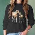 Palomino Pinto Mare Foal Paint Horses Women Long Sleeve Tshirt