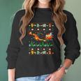 Pokemon And Dinosaur Santa Hat Christmas Women Long Sleeve Tshirt