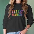 Pride Yoshi Fearless Rainbow Line Up Women Long Sleeve Tshirt