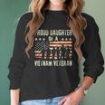 Proud Daughter Of A Vietnam Veteran Dad Gift 2022 Women Long Sleeve Tshirt