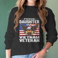 Proud Daughter Of A Vietnam Veteran Patriotic Military Funny Gift Women Long Sleeve Tshirt