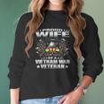 Womens Proud Wife Of A Vietnam War Veteran Military Vets Spouse Women Long Sleeve Tshirt