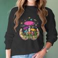 Psychedelic Magic Mushrooms Psilocybin Fungi Hippie Women Long Sleeve Tshirt