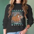 Pumba Ugly Christmas Graphic Women Long Sleeve Tshirt