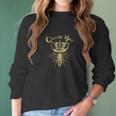 Queen Bee Vintage Crown Bee Lover Gift Faux Gold Women Long Sleeve Tshirt