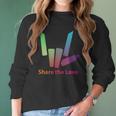 Rainbow Share The Love T-Shirt Women Long Sleeve Tshirt