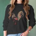 Red Rooster Chicken Women Long Sleeve Tshirt