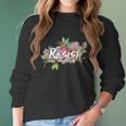 Resist Flower Logo Women Long Sleeve Tshirt