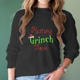 Resting Grinch Face Grinch Stole Christmas Women Long Sleeve Tshirt