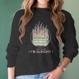 Retro Sarcastic Dumpster Fire 80S Aesthetic Pastel Goth Women Long Sleeve Tshirt