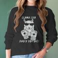 Retta Llama Said Knock You Out Women Long Sleeve Tshirt