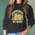 Ripple Junction Schoolhouse Rock Knowledge Is Power Logo Group Adult Women Long Sleeve Tshirt