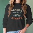 Womens Womens Rights Are Human Rights Feminist - V-Neck Women Long Sleeve Tshirt