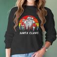 Santa Claus Drinking White Claws Christma Gift Women Long Sleeve Tshirt