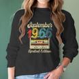 September 1966 55Th Birthday Gift 55 Years Old Men Women Women Long Sleeve Tshirt