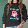 Sister Shark Baby Shark Birthday Women Long Sleeve Tshirt