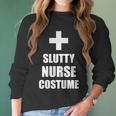 Slutty Nurse Costume Women Long Sleeve Tshirt