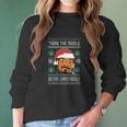 Snoop Dogg Weed Twas The Nizzle Before Christmizzle Ugly Christmas Sweater Women Long Sleeve Tshirt