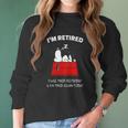 Snoopy Retired Shirt Women Long Sleeve Tshirt