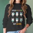 Spread Kindness Not Germs Llama Wrong Social Distancing Women Long Sleeve Tshirt