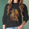 Steampunk Horse Mechanical Gears Pegasus Art Graphic Women Long Sleeve Tshirt