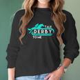 Talk Derby To Me Funny Derby For 2018 Race Horse Aqua Women Long Sleeve Tshirt