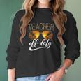 Teacher Of Duty Happy Vacation Summer Sunset Palm Trees On The Beach Sunglasses Women Long Sleeve Tshirt