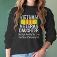 Vietnam Veteran Daughter American Flag Military Us Patriot Women Long Sleeve Tshirt