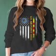 Vintage American Flag Proud Us Air Force Vietnam Veteran Mom Gift Graphic Design Printed Casual Daily Basic Women Long Sleeve Tshirt