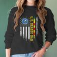 Vintage American Flag Proud Us Seabee Vietnam Veteran Dad Gift Graphic Design Printed Casual Daily Basic Women Long Sleeve Tshirt