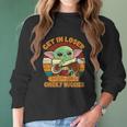 Vintage Baby Get In Loser We Are Getting Chicky Chicken Nuggies Women Long Sleeve Tshirt