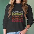 Vintage Style Cumslut Bukkake Wife Women Long Sleeve Tshirt