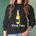 Virus Free Beer Bottle Women Long Sleeve Tshirt