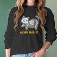 Walking Dead Cat Funny Sarcastic Humor Gift Women Long Sleeve Tshirt