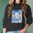 Wolf Wildlife Animal Moon Howl Nature Wolfpack Women Long Sleeve Tshirt