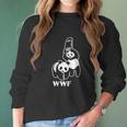 Wwf Funny Panda Bear Mma Wrestling Women Long Sleeve Tshirt